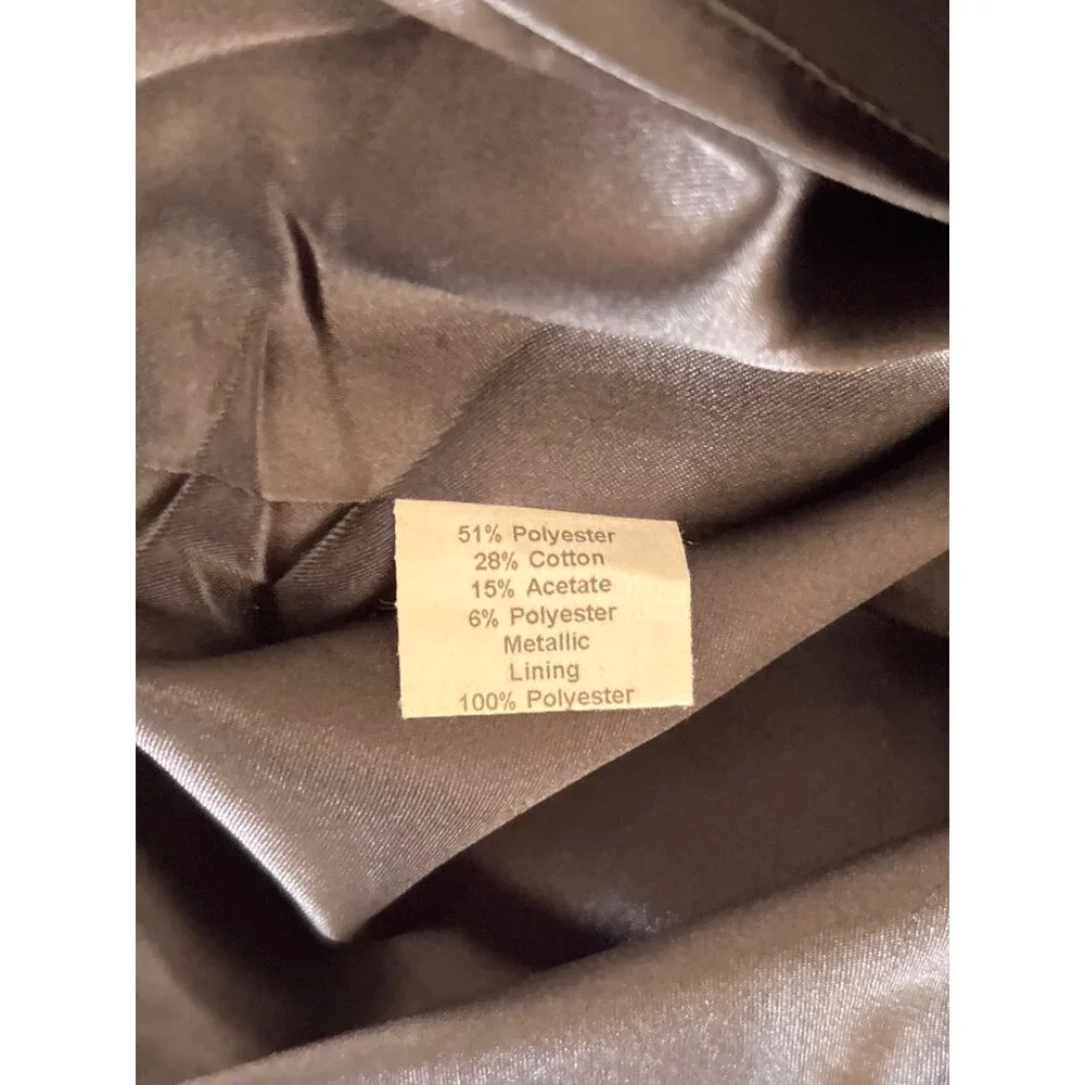 Eva Franco Skirt Anthropologie Size 8 Black‎ Bronze Metallic Polka Dots